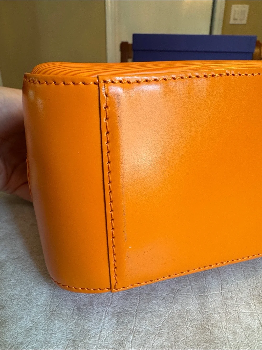 Louis Vuitton Orange Leather Satchel